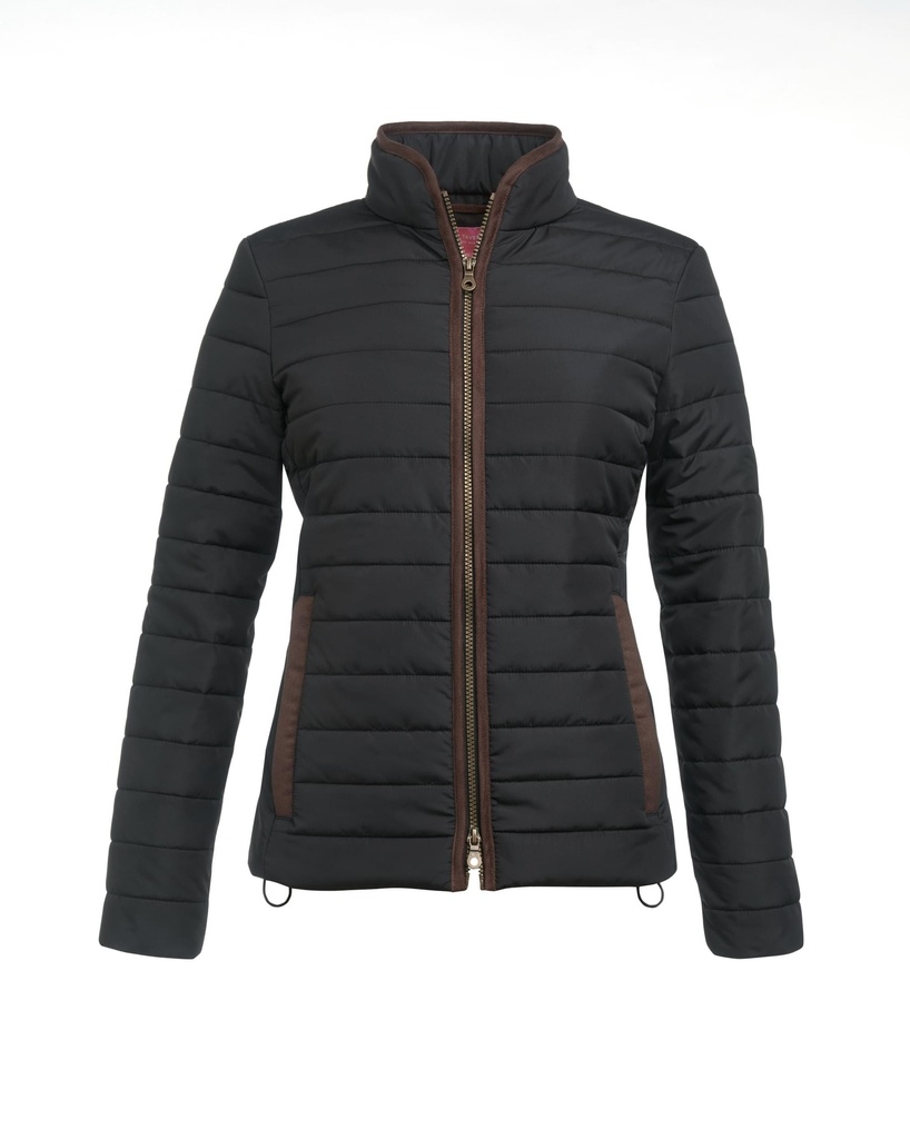 [2376D-Black-3XL] Alma Quilted Jacket (Black, 3XL)