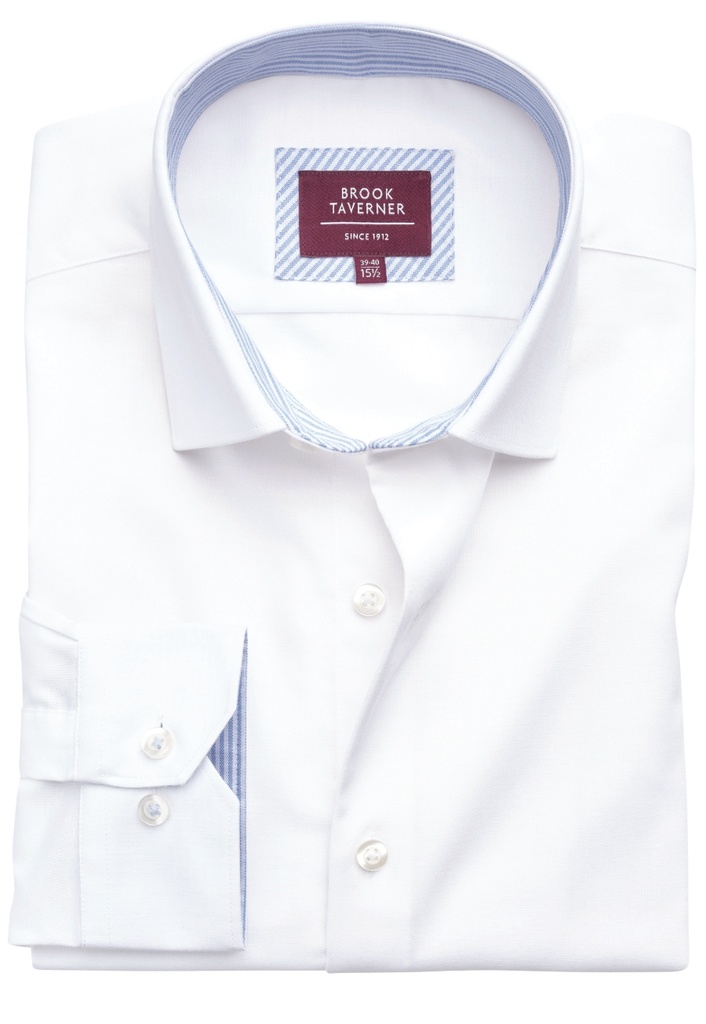 [4436A-White-140] Reno Stretch Oxford Shirt (White, 140)