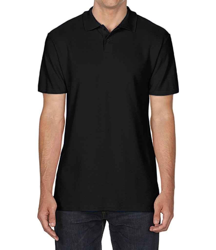 Gildan SoftStyle® Double Piqué Polo Shirt - Black