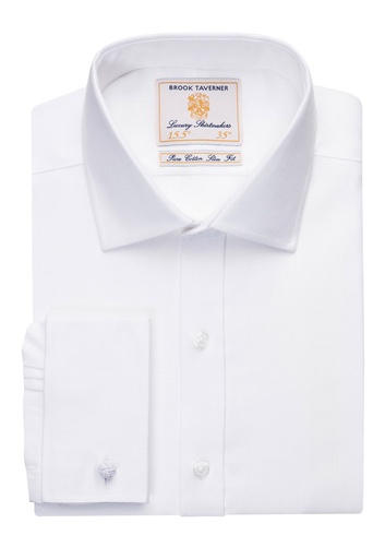 Prato Slim Fit Shirt Cotton Herringbone