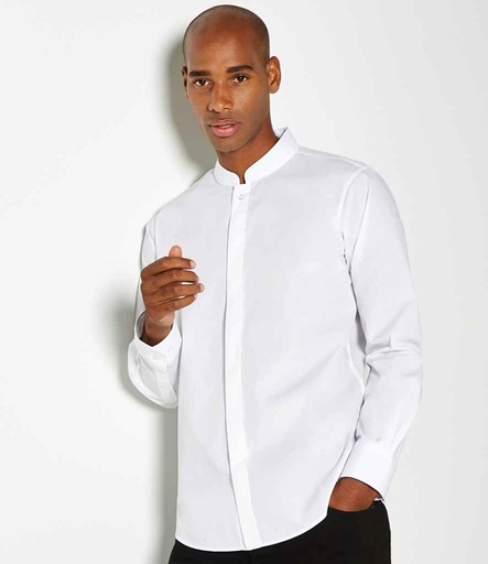 Kustom Kit L/Sleeve Mandarin Collar Shirt 